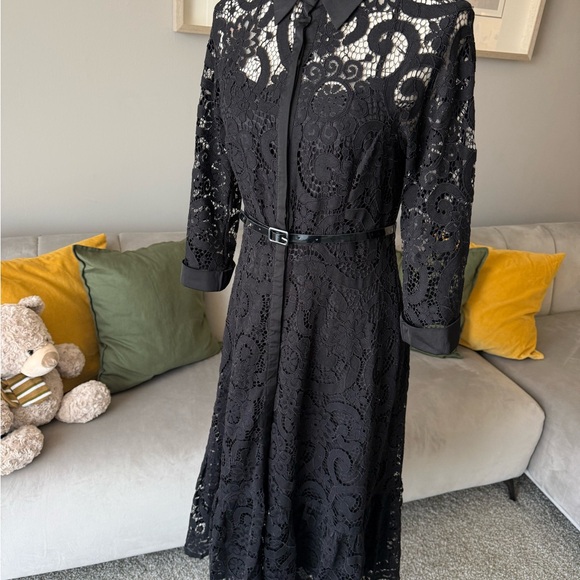 Nannette Dresses & Skirts - Nannette Black Lace Long Sleeve Dress